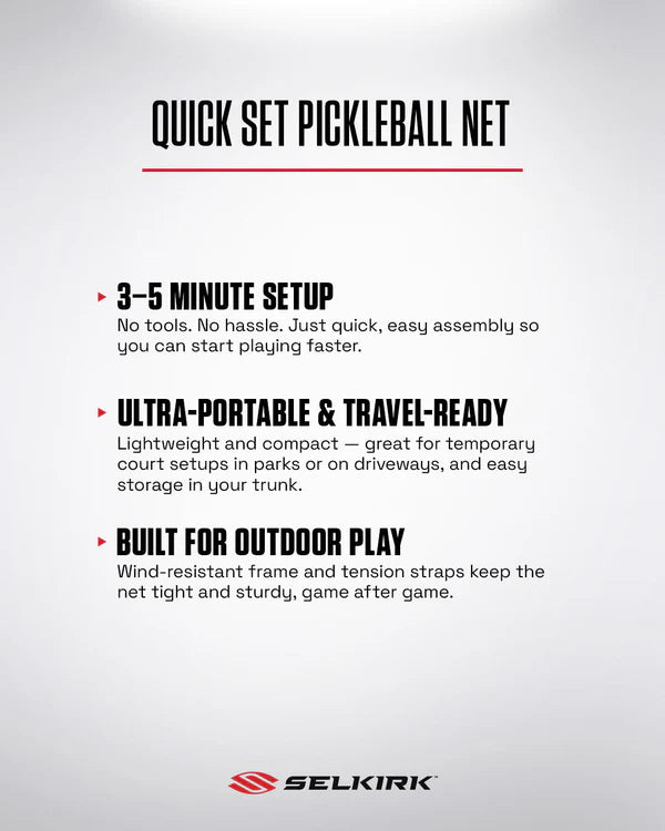 Selkirk QuickSet Net Pickleballnät