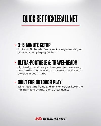 Selkirk QuickSet Net Pickleballnät